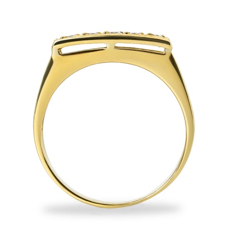 Кольцо из желтого золота с бриллиантами