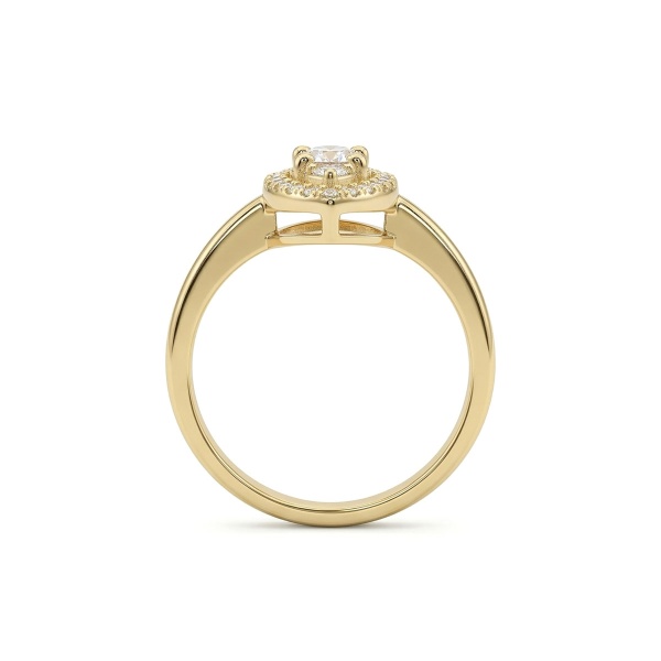 Кольцо из желтого золота с бриллиантами