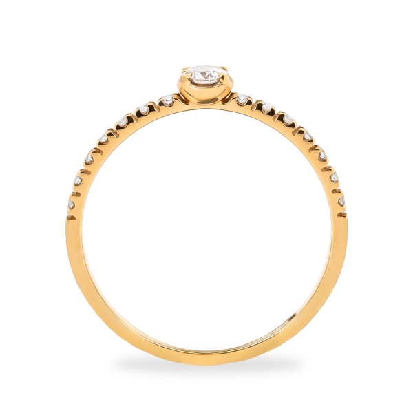 Кольцо из красного золота с бриллиантами