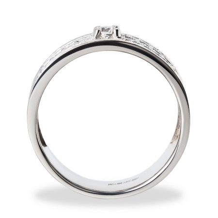 Кольцо из белого золота с бриллиантами