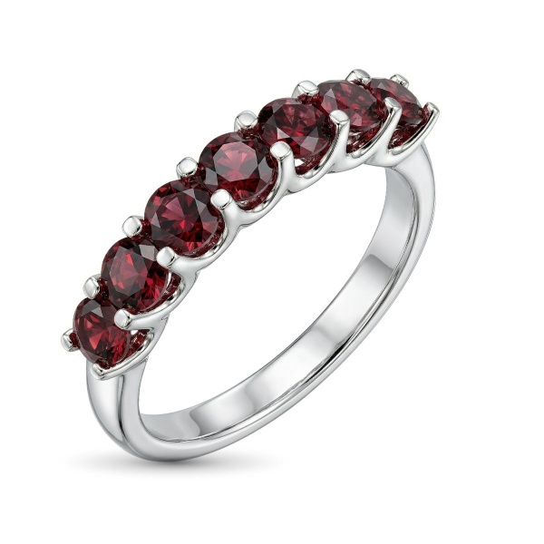 Серьги из родированного золота с турмалинами