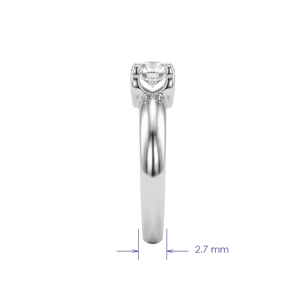 Кольцо из родированного золота с бриллиантами