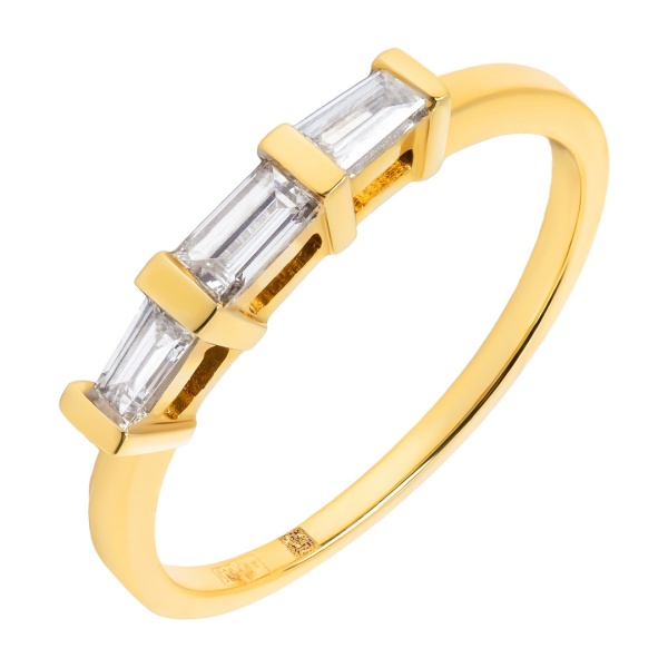 Кольцо из желтого золота с бриллиантами