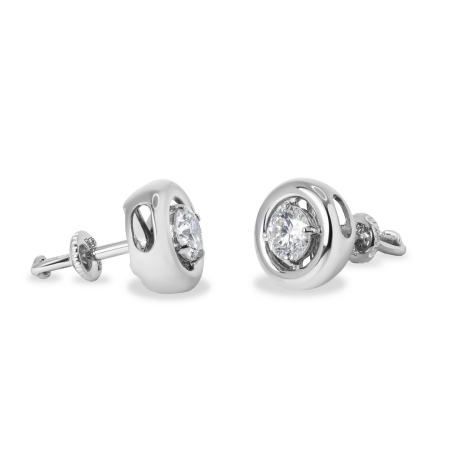 Серьги из белого золота с бриллиантами