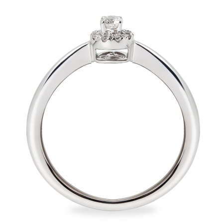 Кольцо из белого золота с бриллиантами