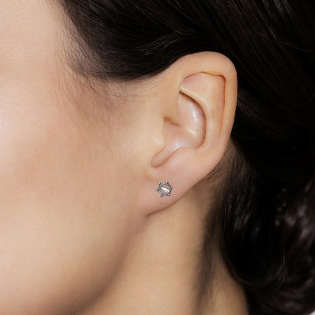 Серьги из белого золота