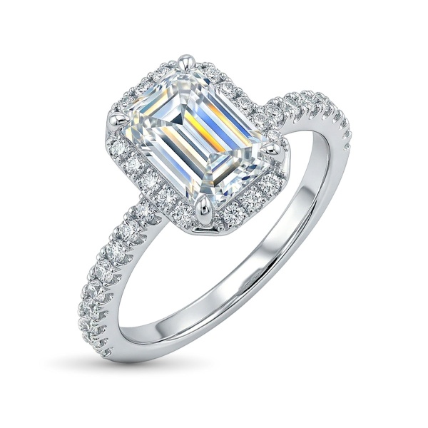 Кольцо из белого золота с бриллиантами