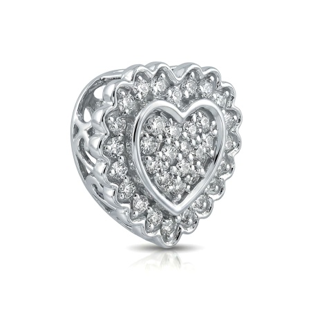 Подвеска из серебра с бриллиантами