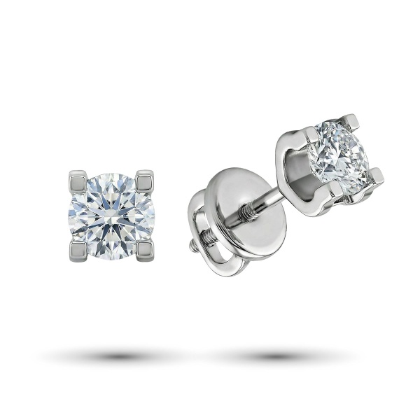 Серьги из белого золота