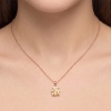 Подвеска из красного золото с самородком