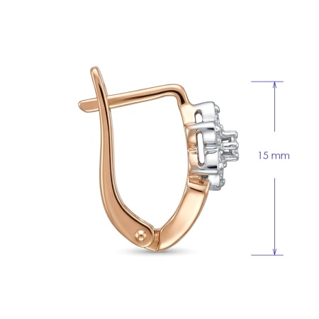 Серьги из комбинированного золота с бриллиантами