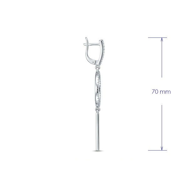 Серьги из белого золота с бриллиантами