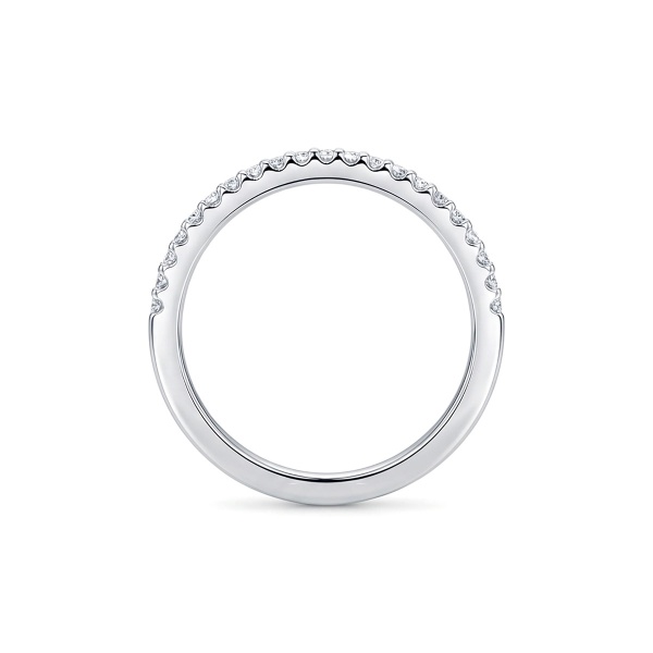 Кольцо из родированного золота с бриллиантами