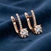 Серьги из красного золота с бриллиантами