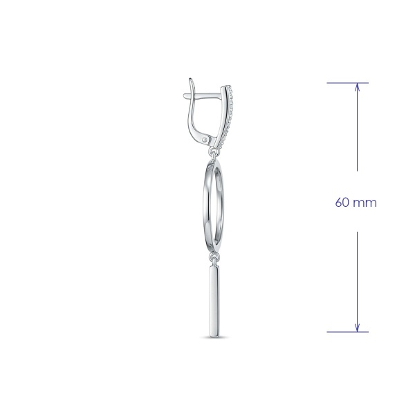 Серьги из белого золота с бриллиантами