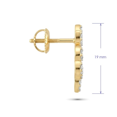 Серьги из желтого золота с бриллиантами