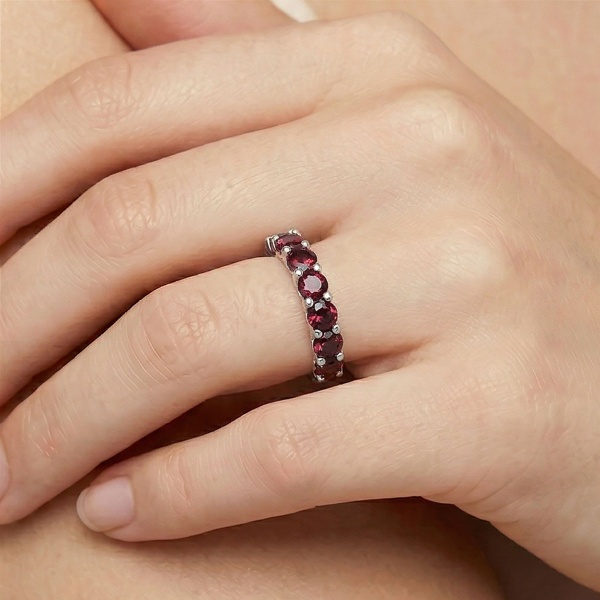 Серьги из родированного золота с турмалинами