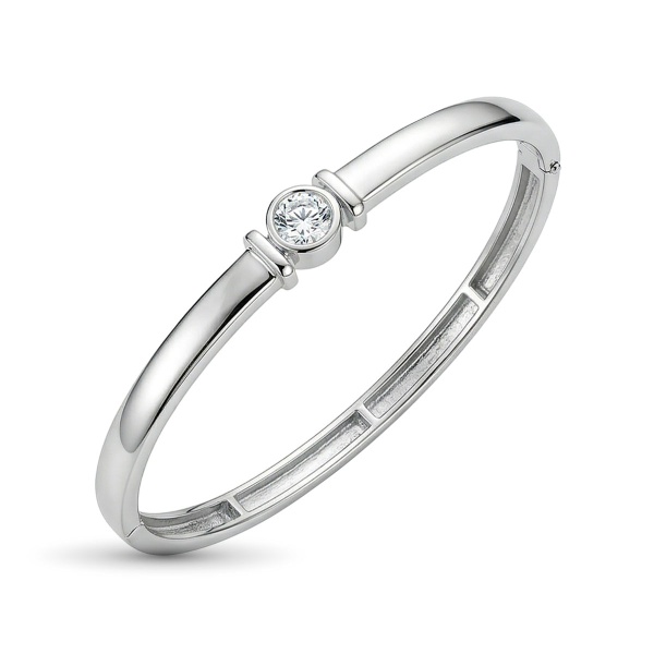 Браслет из родированного золота с бриллиантом