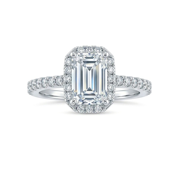 Кольцо из белого золота с бриллиантами