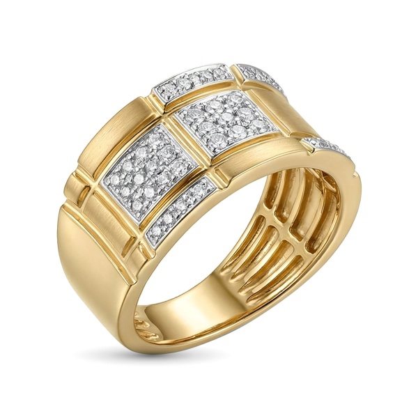 Кольцо из желтого золота с бриллиантами