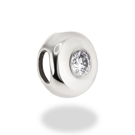 Подвеска из белого золота с бриллиантом