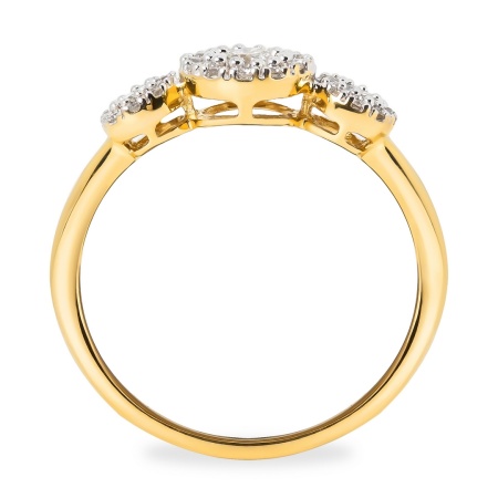 Кольцо из желтого золота с бриллиантами