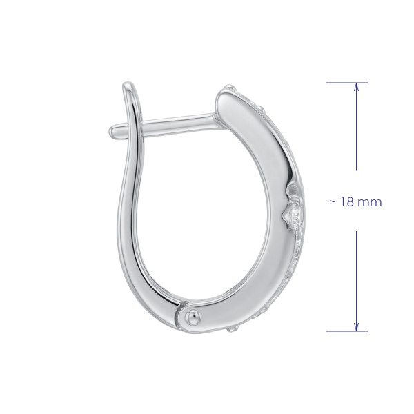 Серьги из родированного золота с бриллиантами