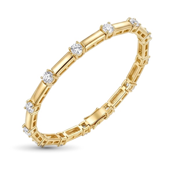 Браслет из желтого золота с бриллиантами