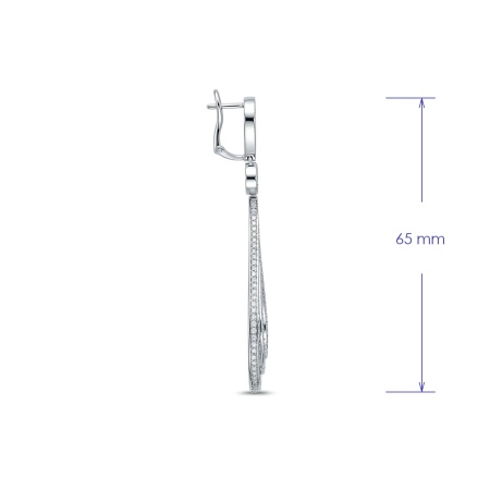Серьги из белого золота с бриллиантами