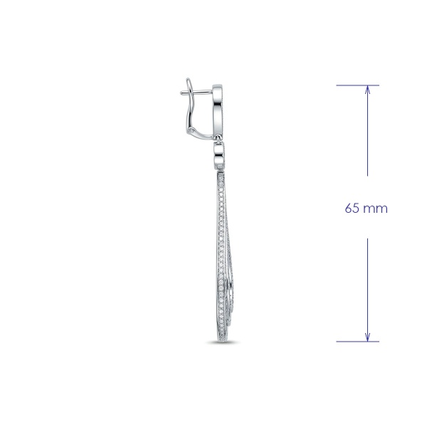 Серьги из белого золота с бриллиантами